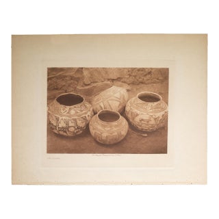 "Zuñi Pottery" Photogravure by Edward S. Curtis C. 1925-Native American For Sale