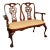 Late 20th Century Chippendale Style Carved Mahogany Settee For Sale