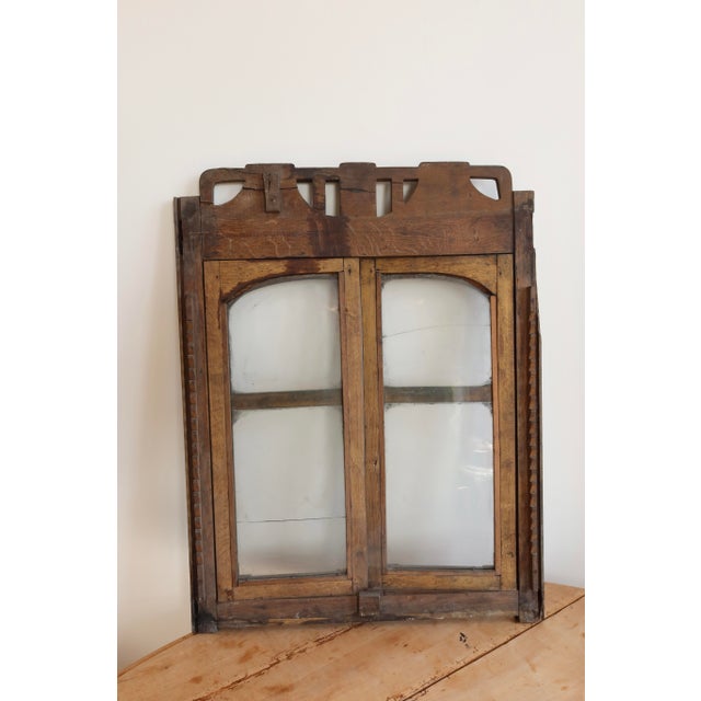 1940s Vintage Double Wooden Shop Window, 1940s For Sale - Image 5 of 6