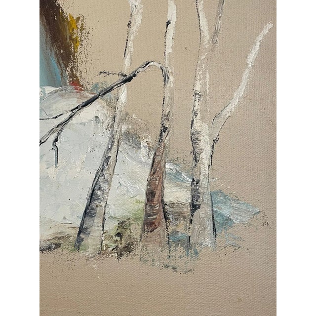 Contemporary Abstract Landscape Still Life Impasto Original Oil Painting on Canvas For Sale - Image 3 of 10