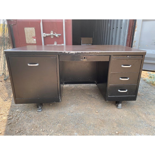 Vintage Mid Century Art Metal Executive Desk Chairish