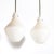 Mid-Century Modern Pair of Mid-Century Hand-Blown Frosted Organic Murano Glass Pendant Chandeliers For Sale - Image 3 of 13