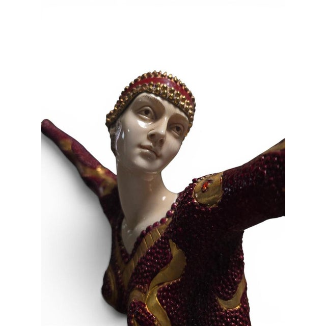 D. H. Chiparus, Art Deco Sculpture of a Gymnast, Bronze on Onyx Base, 1930s For Sale - Image 10 of 12