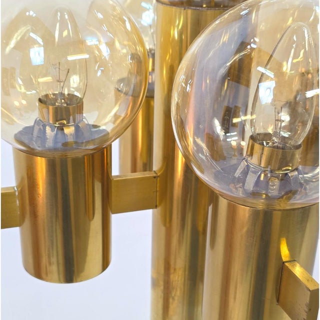 Floor Light in Brass and Glass attributed to Gaetano Sciolari for Sciolari, 1970s For Sale - Image 10 of 10