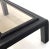 Black Cloth Wrapped Black Lacquer Glass Top Rectangular Coffee Table For Sale - Image 8 of 11