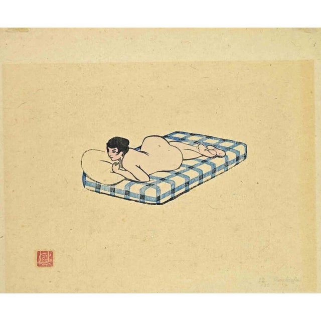 Charles Émile Egli, Nude, Woodcut, Early 20th Century For Sale - Image 4 of 4