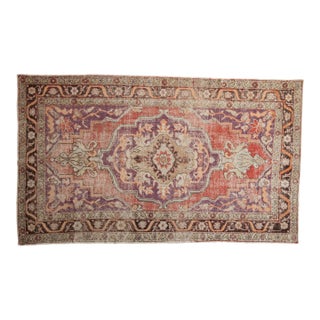 Vintage Distressed Oushak Carpet - 6'5" X 10'8" For Sale