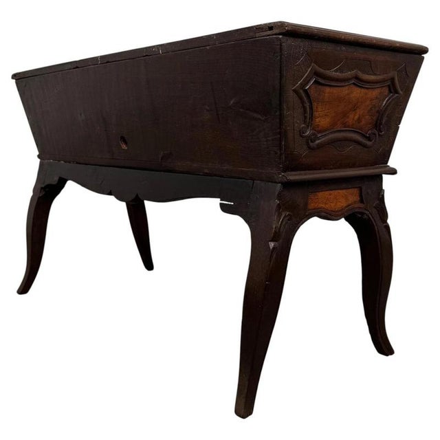 Brown Antique 19th Century French Walnut Dough Bin Cupboard For Sale - Image 8 of 12