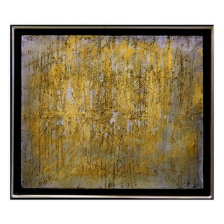 Lola Vitelli, Riflessi, Mixed Media with Gold and Silver Leaf on Canvas, 2020 For Sale