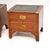 Antique Military Campaign Yew Wood Bedside Chests, 1930s, Set of 2 For Sale - Image 9 of 11