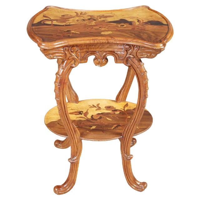 20th Century Emile Galle Style Side Table For Sale