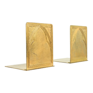 Tiffany Studios New York Graduate Pattern Bronze Doré Bookends, Circa 1910