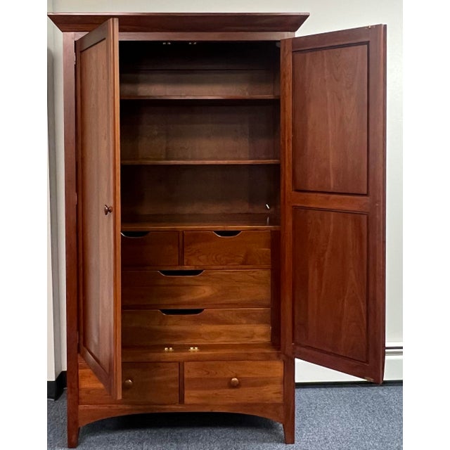 American Ethan Allen American Impressions Cherry Armoire For Sale - Image 3 of 10