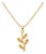 Citrine Vine Branch Pendant | Nature Inspired Marquise Leaf Pendant | Dainty Yellow Gemstone Charm Pendant For Sale