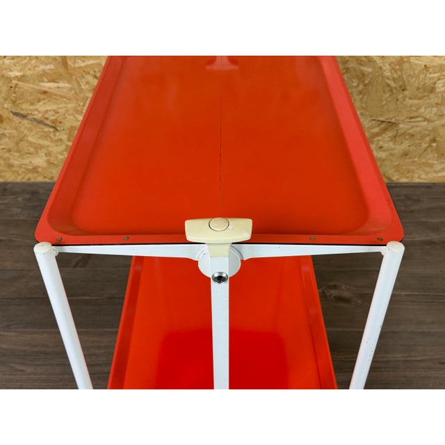 Orange Vintage Space Age Serving Trolley, 1970s For Sale - Image 8 of 18