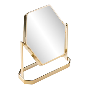 Gold Hexagon Swing Vanity Mirror