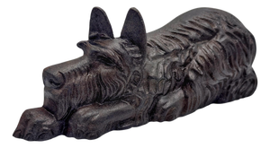 Cast Iron Sleeping Scotty Dog Doorstop, Attributed to Hubley