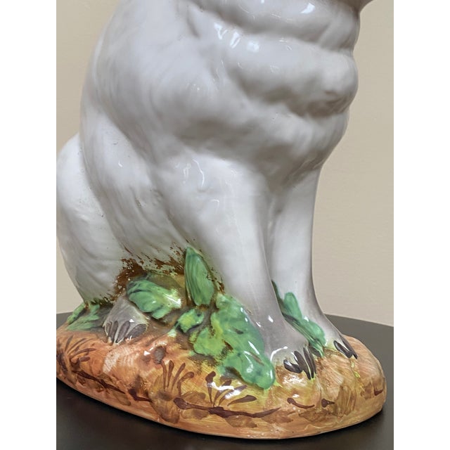 Contemporary Italian Ceramic Rabbit Figurine Sculpture For Sale - Image 11 of 18