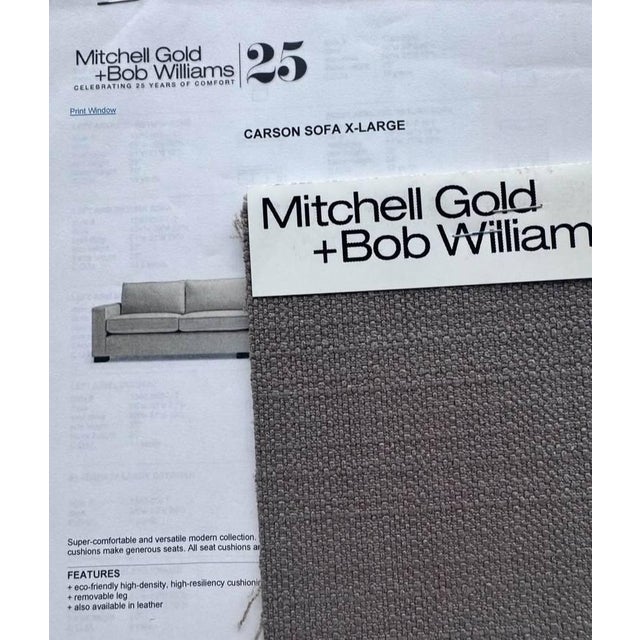 Very Large Mitchell Gold Bob Williams Sectional Sofa For Sale - Image 12 of 13