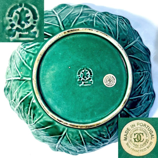 Ceramic Bordallo Pinheiro Salad Bowl - 1990s Vintage For Sale - Image 7 of 7