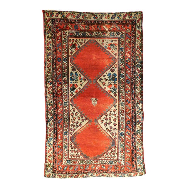 Antique Persian Hamedan Rug 3'8"x 6'2" For Sale