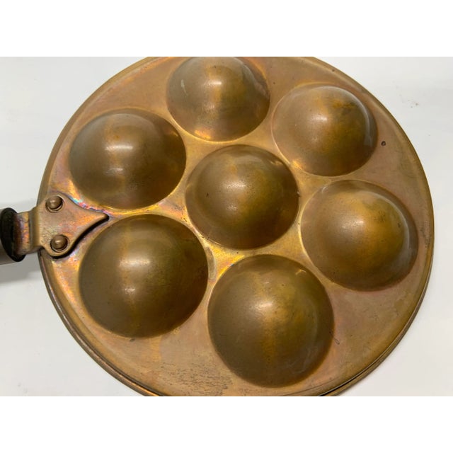 Shabby Chic Vintage French Escargot Snail Egg Poacher Pan For Sale - Image 3 of 5