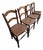 Antique French Dining Chairs with Woven Cane Seats in Beech, 1900, Set of 4 For Sale