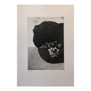 Jack Zajac, Surrealist Figurative Aquatint Etching California Modernist Sculptor Artist For Sale