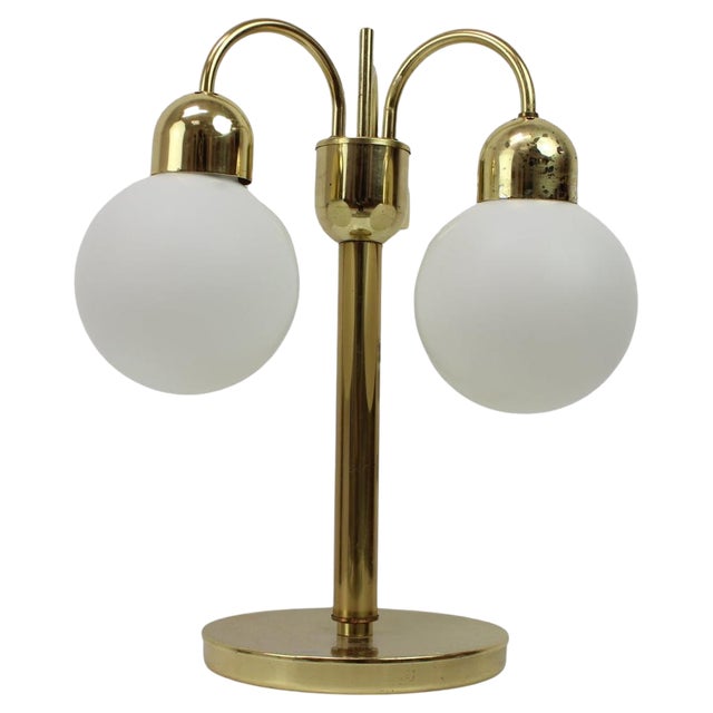 Mid-Century Brass Table Lamp attributed to Kamenicky Senov, 1960s For Sale