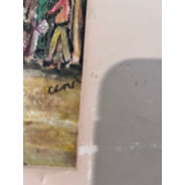 Mediterranean 1973 Original Oil on Board of Lugano, Switzerland by Cervi (Columbia Rossi) For Sale - Image 3 of 7