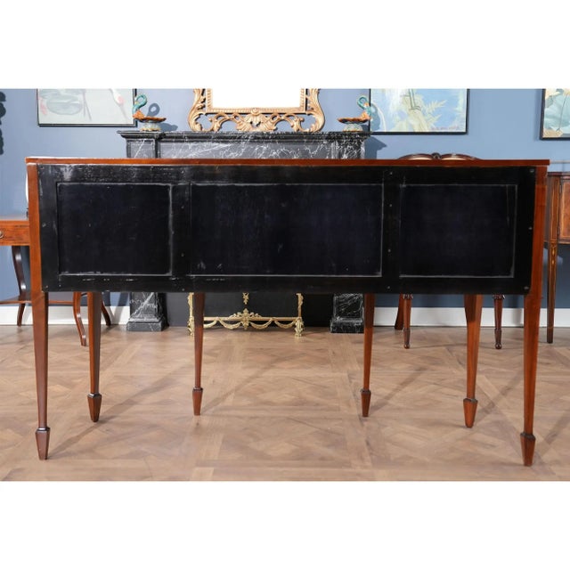 Contemporary Federal Style Serpentine Inlaid Sideboard For Sale - Image 11 of 12