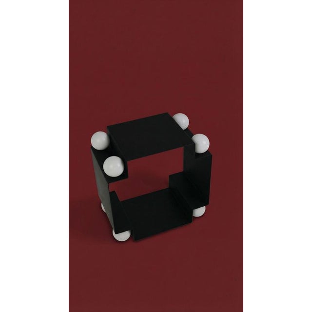Yin Yang Side Table in Steel and Porcelain by Auste Ost For Sale - Image 9 of 17