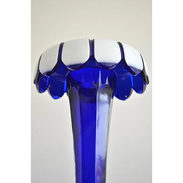 Art Nouveau Scandinavian Blue Glass Vase, Denmark, 1890s For Sale - Image 4 of 7