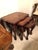 Mexican Mahogany Nesting Tables With Walnut Veneer and Mahogany Inlay For Sale - Image 3 of 3