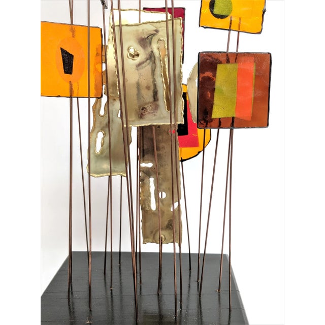 Orange Curtis Jere Brass & Acrylic "Lollypop" Sculpture For Sale - Image 8 of 13