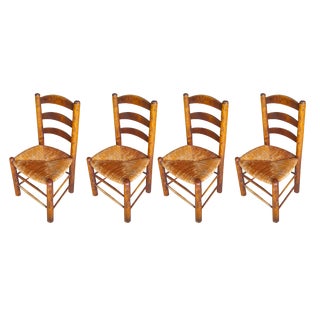 Brutalist Mulching Chairs attributed to George Robert, France, 1950s, Set of 4 For Sale