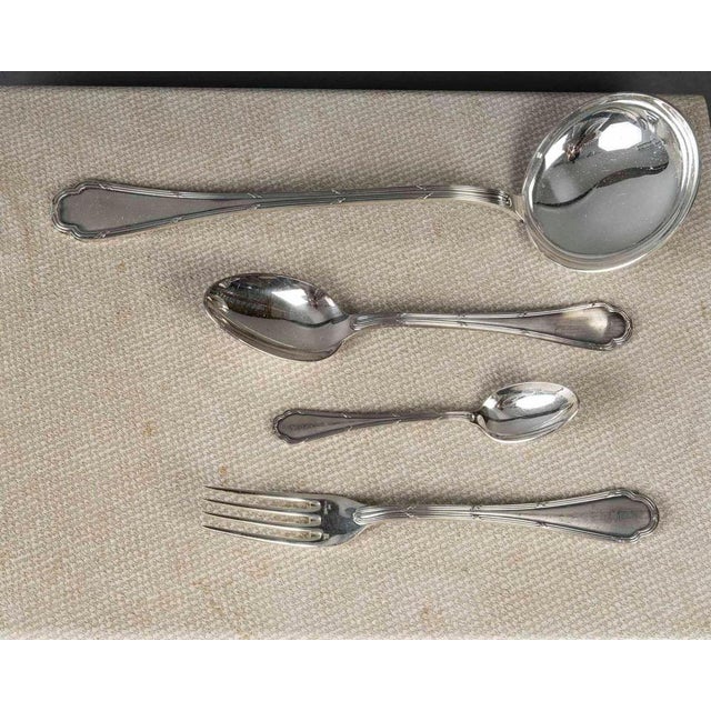 Cutlery Service in Silver Plating from Ercuis, Set of 49 For Sale - Image 6 of 14