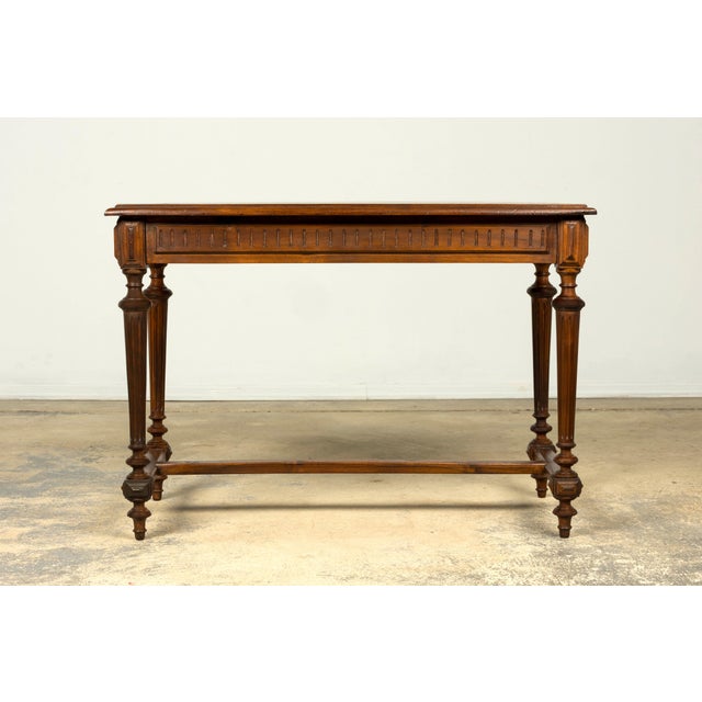 Late 19th Century French Napoleon III Walnut Writing Desk For Sale - Image 18 of 18