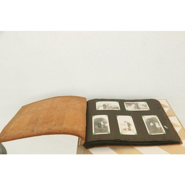 1940s Embossed Hand-Tooled Leather Photo Album or Scrapbook For Sale - Image 11 of 14