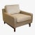 Beige Comfy Club Chair by B. G. Mesberg for Directional Design, Newly Reupholstered For Sale - Image 8 of 8