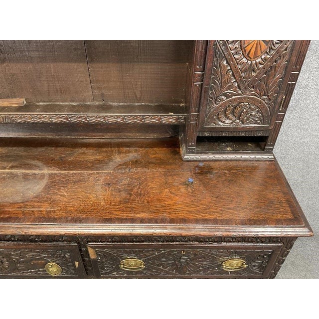 Wood Ornate Antique Stepback Sideboard For Sale - Image 7 of 18