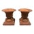 Pair of Large 31" Basket Weave Stone Urn Planters With Lion Paw Feet For Sale