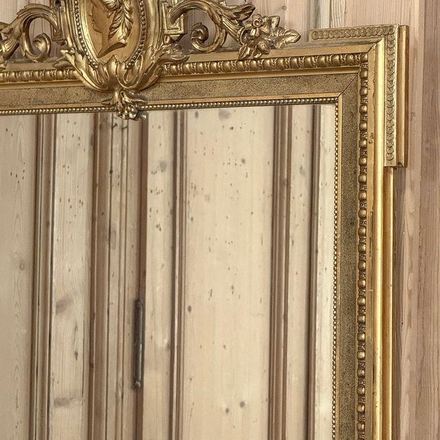 Bronze 19th Century Dutch Gilded Mirror in the French Louis XVI Style For Sale - Image 8 of 12