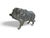 Italian Artist, Large Patinated Wild Boar Sculpture, Mid-20th Century, Bronze For Sale - Image 3 of 7