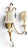 1990s Mid-Century Modern Gold Leaf 2-Light Crystal Wall Sconce For Sale - Image 10 of 14
