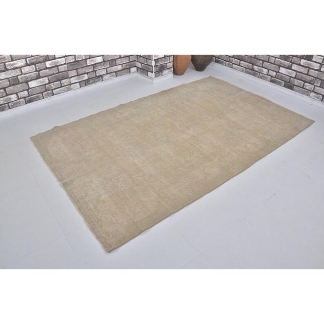 1960s Tan Colour Handknotted Area Carpet For Sale - Image 10 of 10