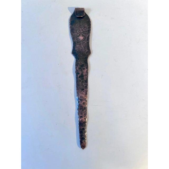 Metal Copper Arts and Crafts Letter Opener in the Style of Roycroft For Sale - Image 7 of 8
