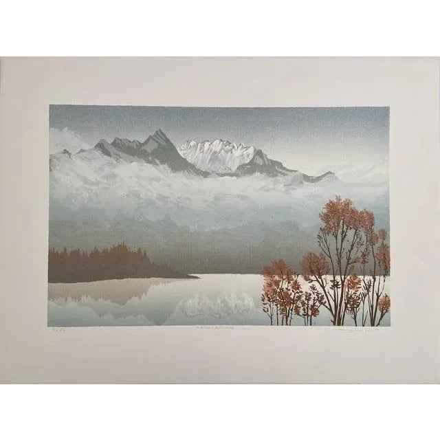 Peter Markgraf Teton Range, 1995 Hand Printed Silkscreen on Fine Art Paper For Sale