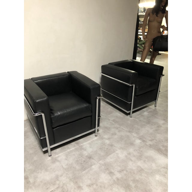 Vintage Chairs by Le Corbusier for Cassina, 2010, Set of 2 For Sale - Image 6 of 8