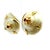 Gemstone 1970s Pair of Maz 14k Gold Carved Conch Shell Earrings With Pink Tourmaline Sunburst Centers, French Backs For Sale - Image 7 of 9